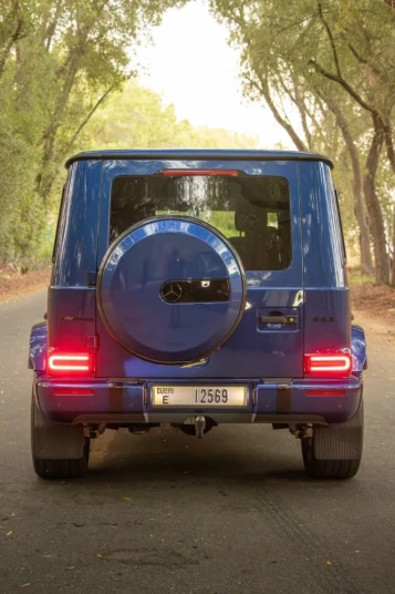 Mercedes Benz AMG G63 2022 blue rental in dubai - undefined